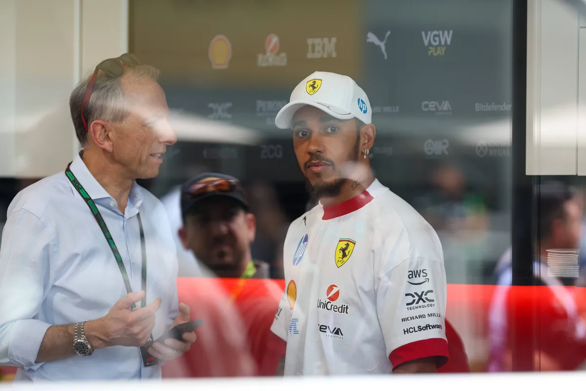 Ferrari-baas Vigna met Lewis Hamilton in Miami