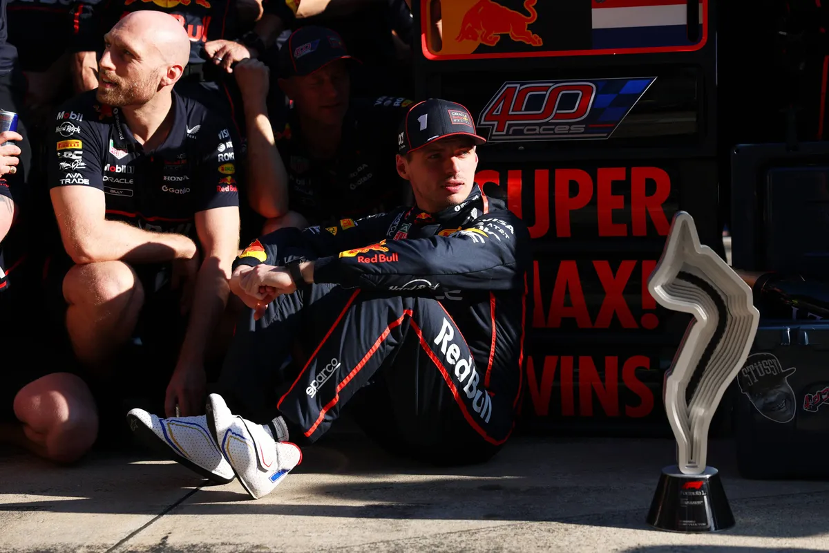 Red Bull-coureur Max Verstappen na zijn zege in Imola