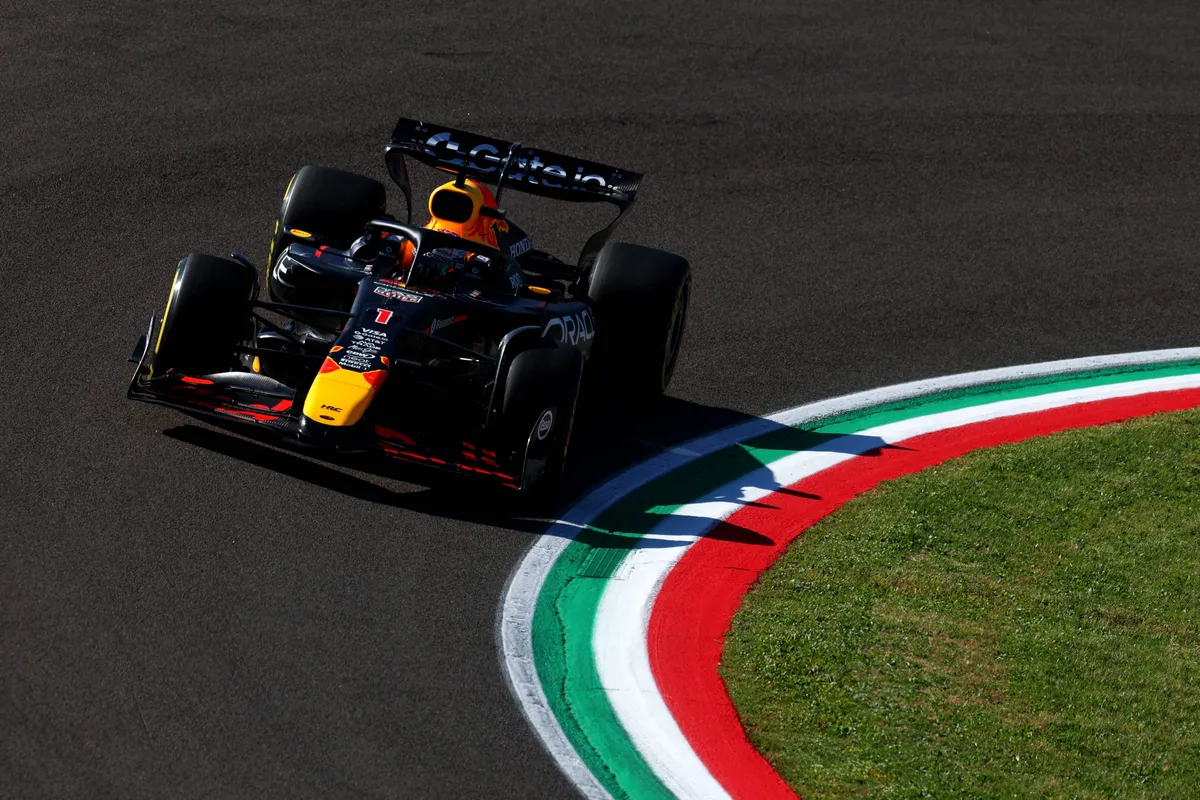 De RB21 van Max Verstappen in Imola
