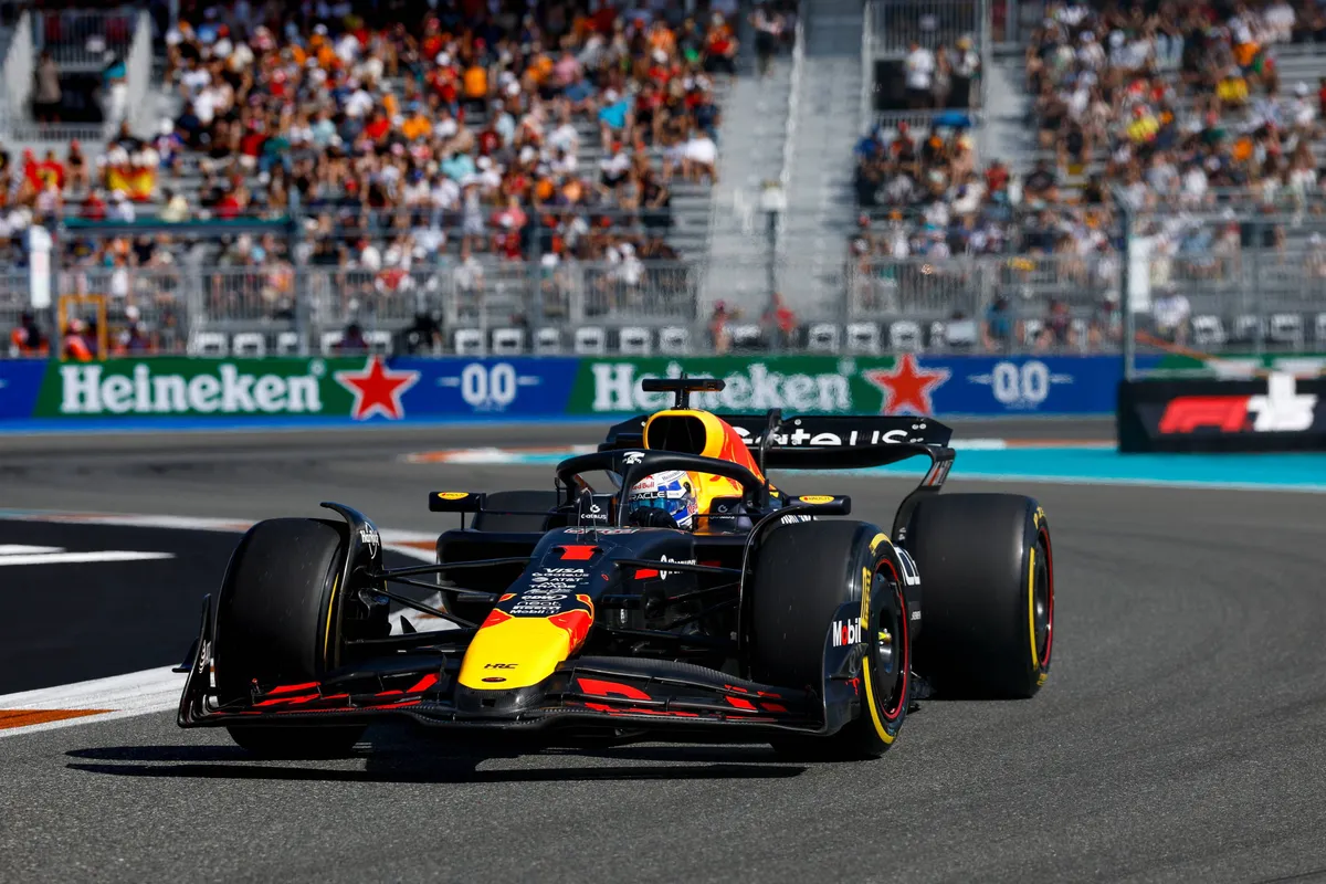 De RB21 van Max Verstappen in Miami
