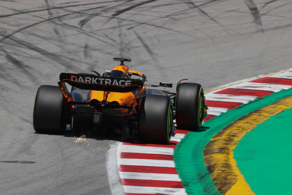 Oscar Piastri voor McLaren tijdens de GP van Spanje in 2024