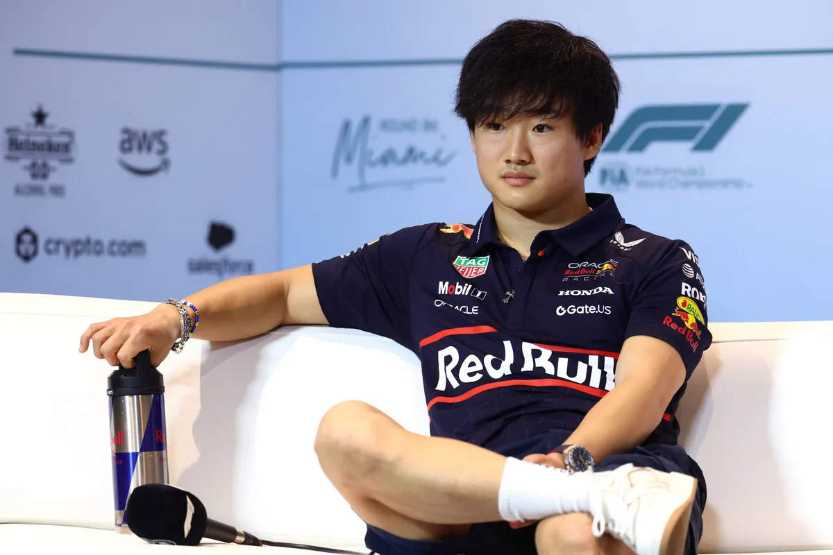 Red Bull-coureur Yuki Tsunoda in Miami