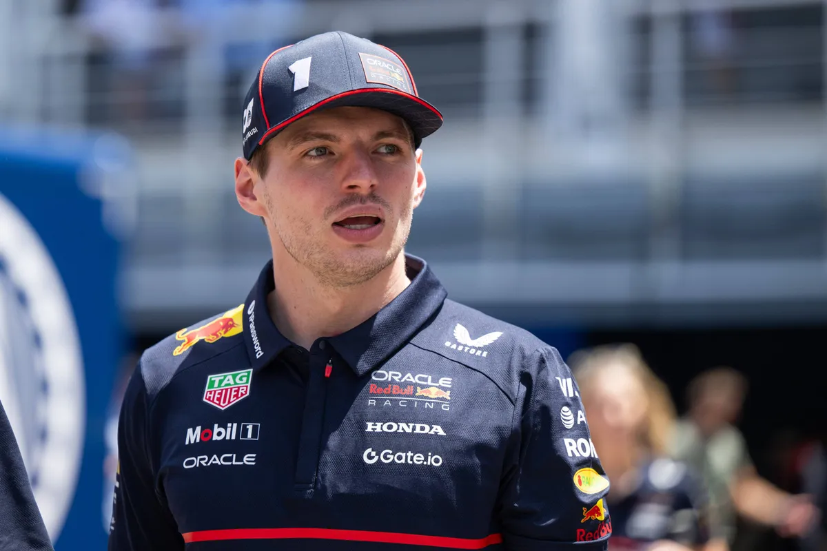 Red Bull-coureur Max Verstappen na de race in Spanje