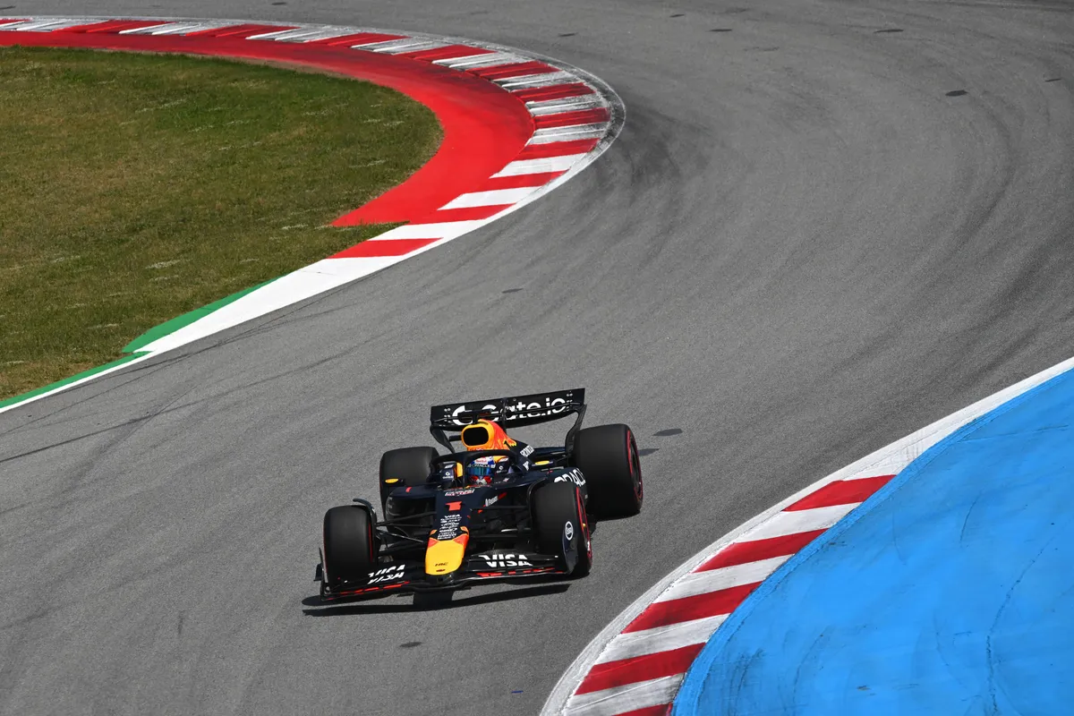 Red Bull-coureur Max Verstappen in Spanje