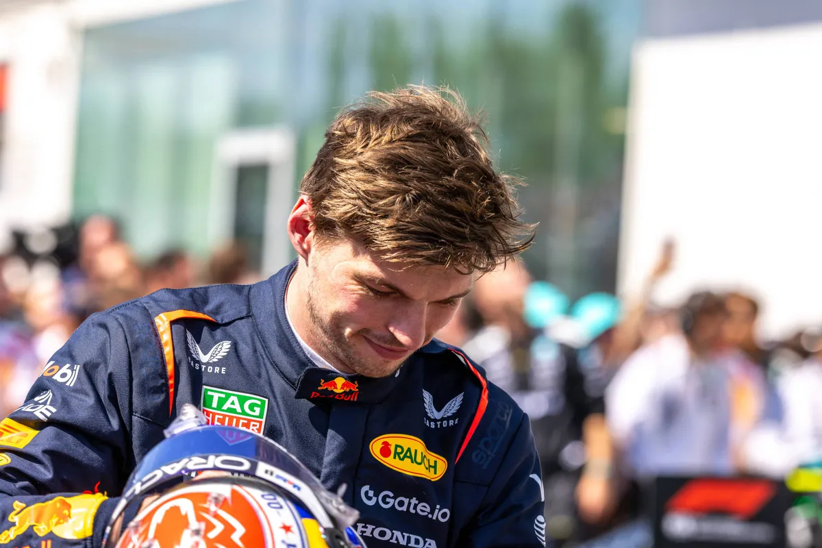Red Bull-coureur Max Verstappen na de race in Montreal