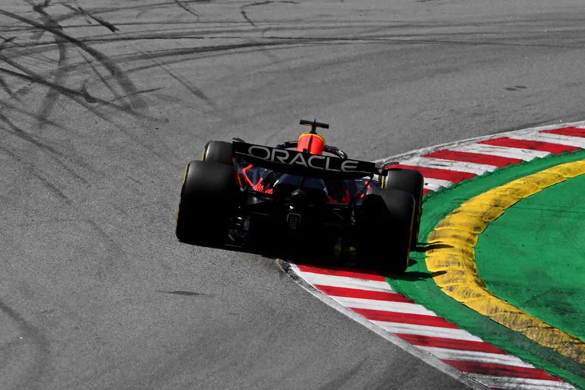 Max Verstappen tijdens de Grand PRix van Spanje