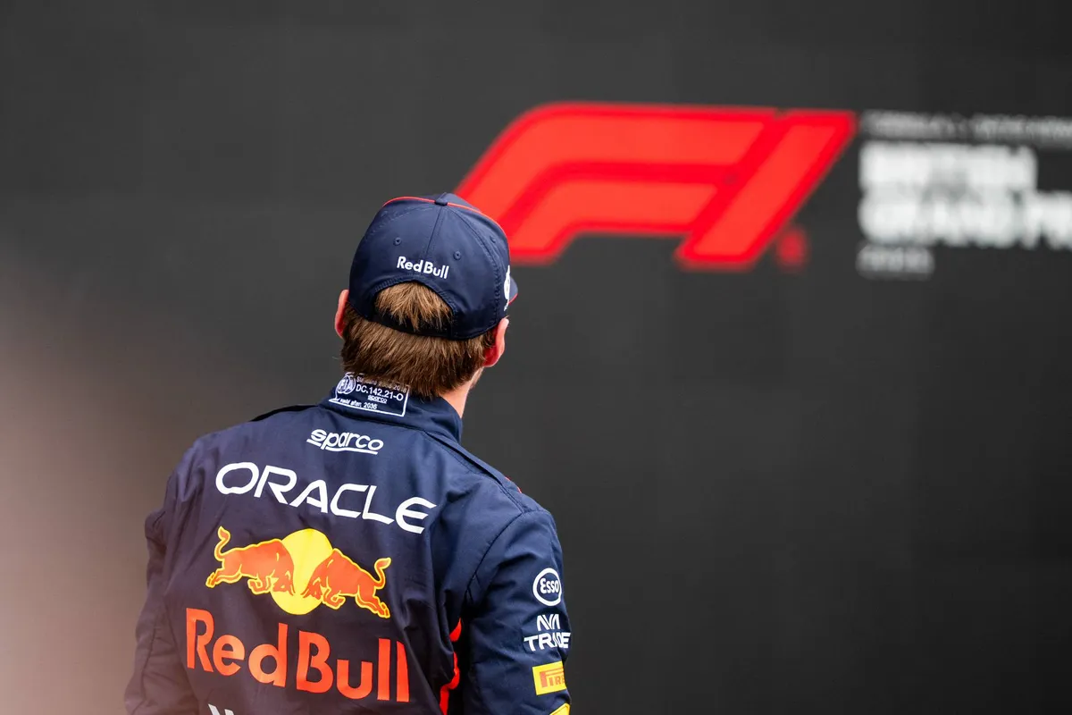 Red Bull-coureur Max Verstappen na de kwalificatie in Groot-Brittannië