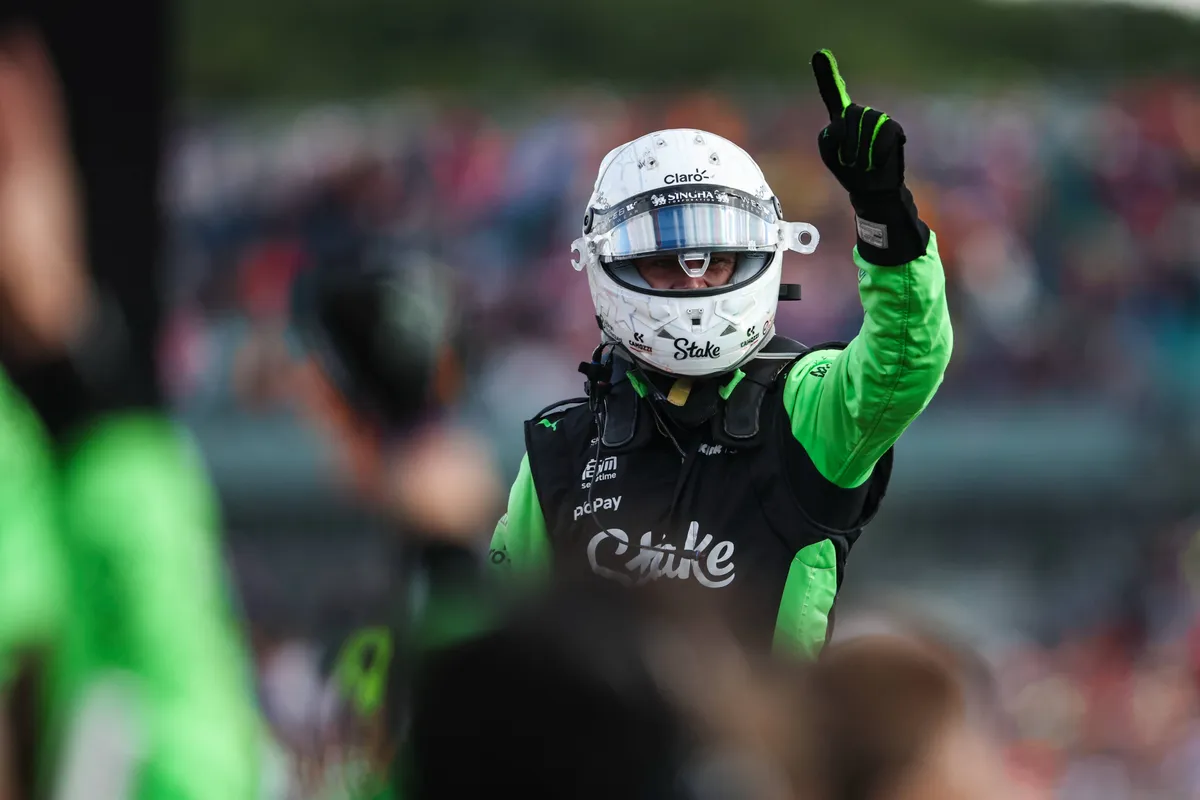 Sauber-coureur Nico Hülkenberg viert feest na zijn podiumplaats in Groot-Brittannië