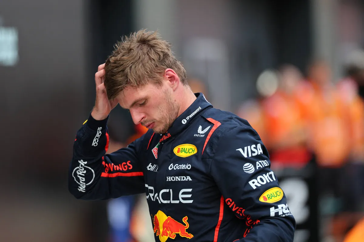 Red Bull-coureur Max Verstappen na de race in Hongarije