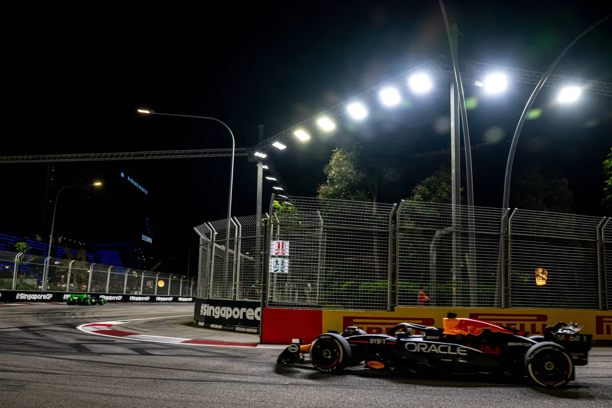 Max Verstappen tijdens de Grand Prix van Singapore