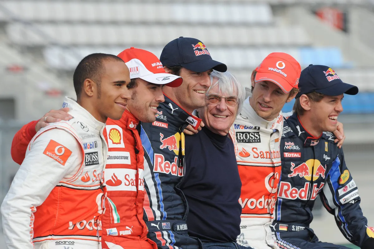 jenson button met fernando alonso en lewis hamilton