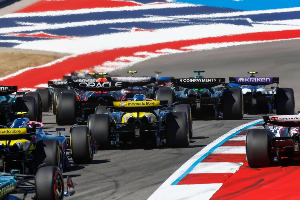 De start van de Grand Prix van de Verenigde Staten in Austin
