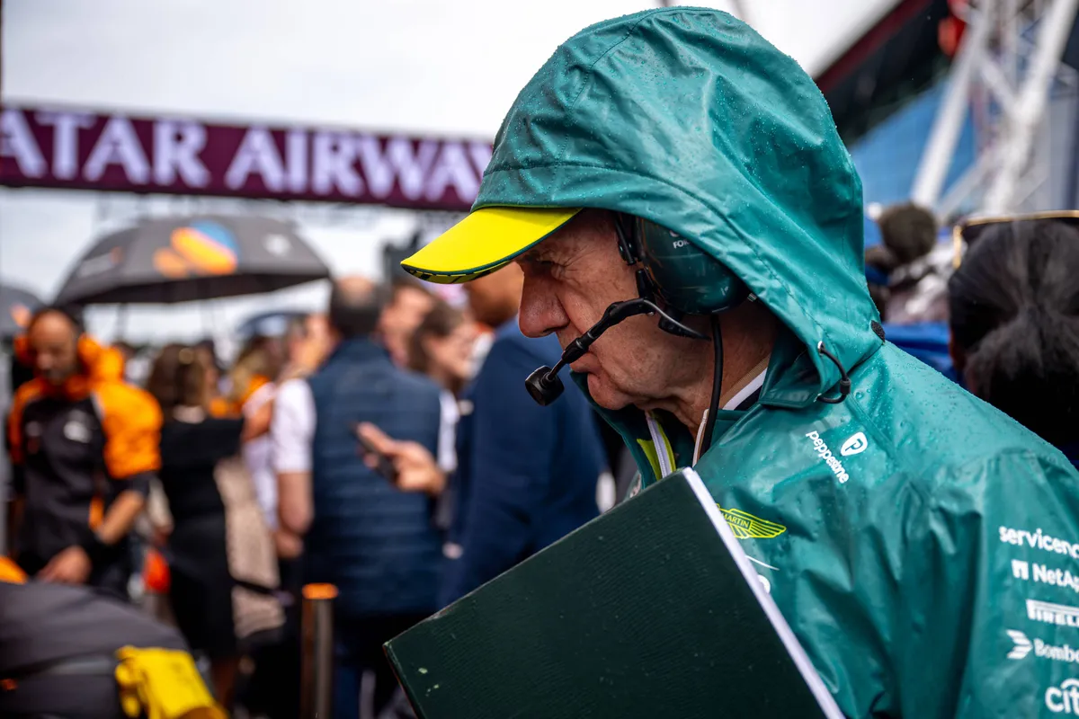 Adrian Newey tijdens de Grand Prix van Silverstone