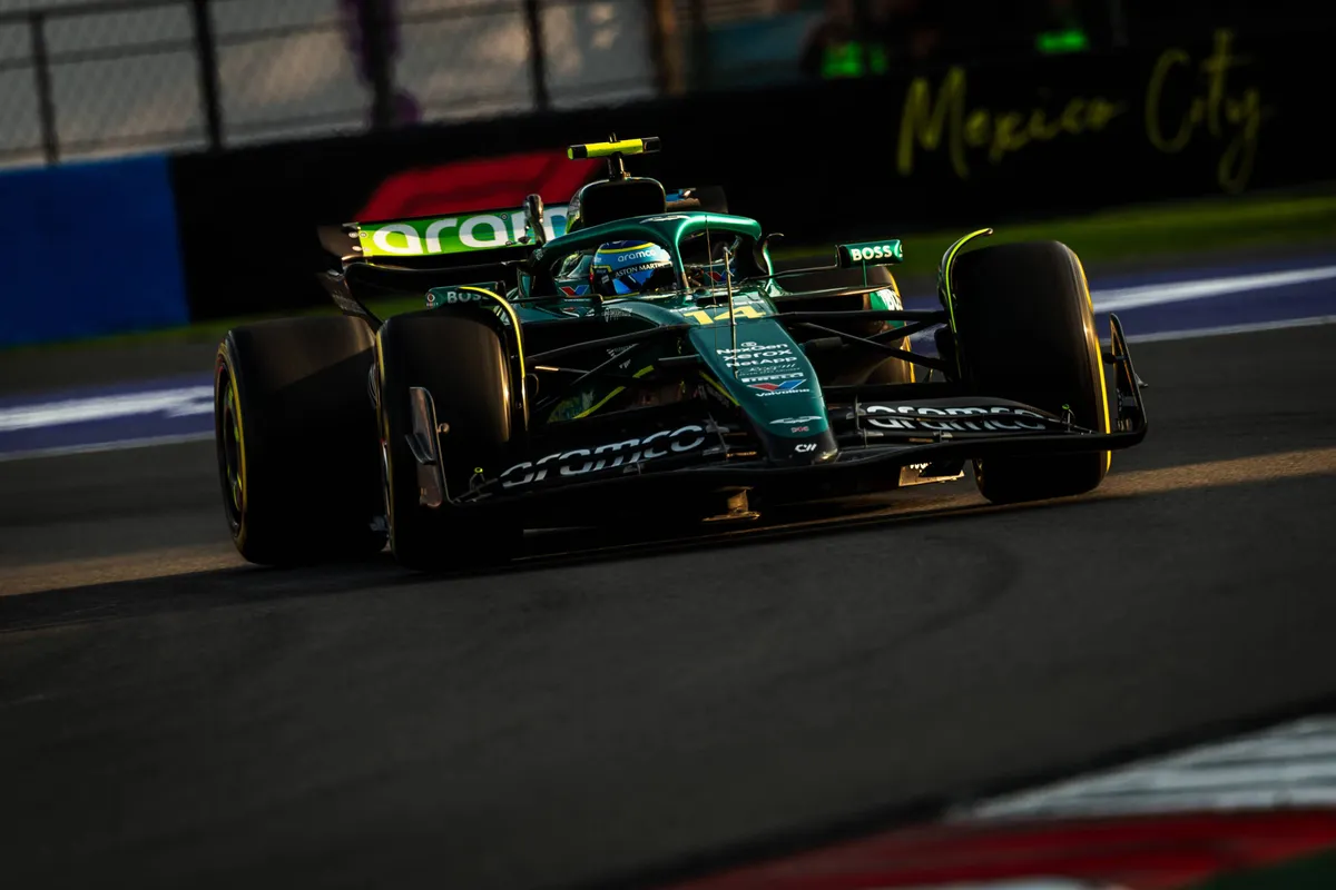 aston martin tijdens gp mexico