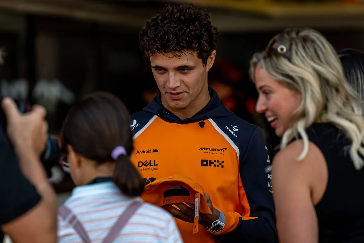 Lando Norris tijdens het raceweekend in Mexico