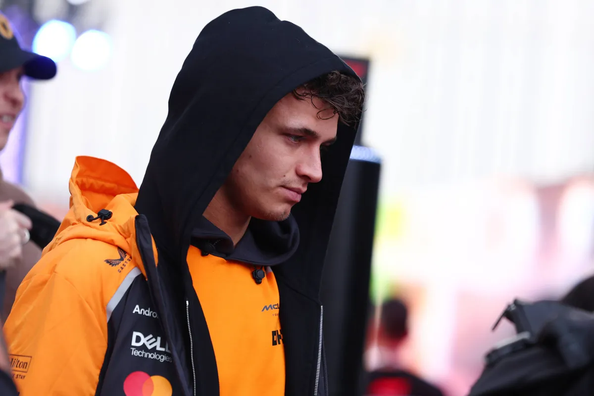 Lando Norris tijdens het raceweekend in Las Vegas