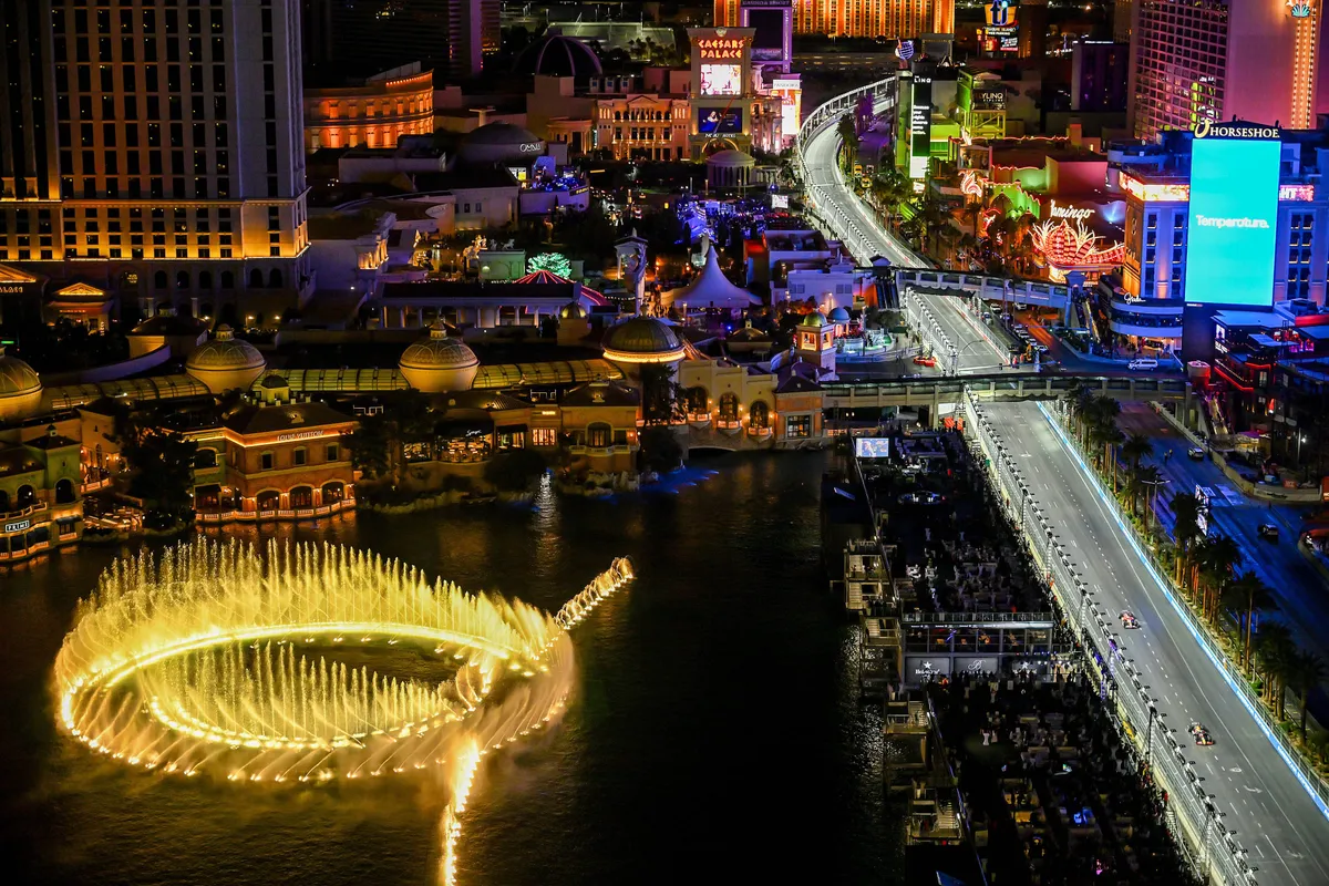 Het Las Vegas Strip Circuit tijdens de Grand Prix van 2024