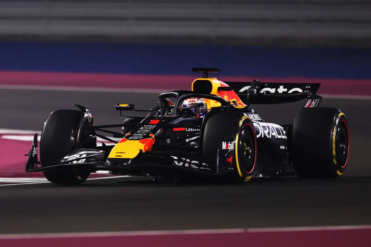 Red Bull-coureur Max Verstappen tijdens GP Qatar
