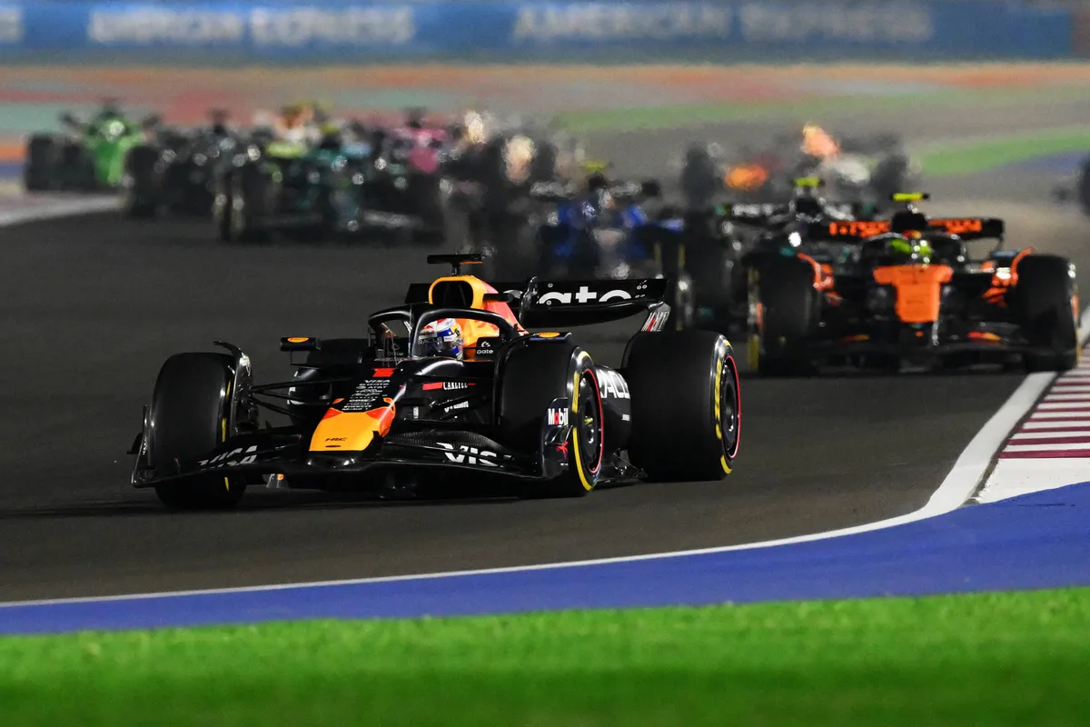 Max Verstappen en Lando Norris in Qatar
