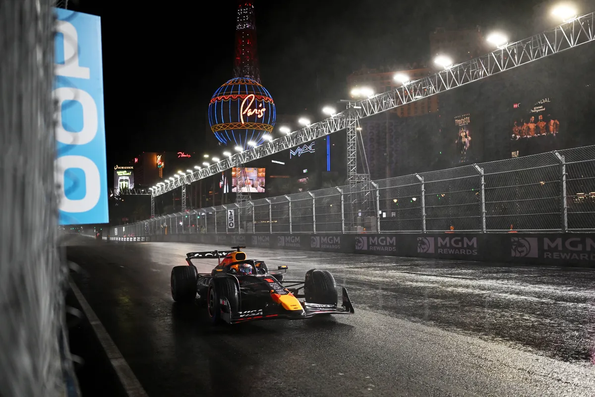 Red Bull-coureur Max Verstappen in Las Vegas