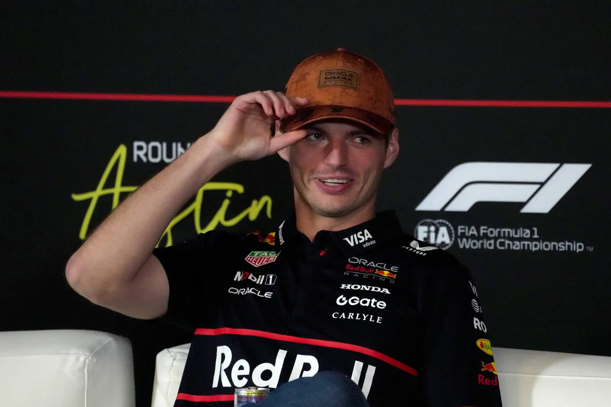Max Verstappen tijdens een interview in Austin