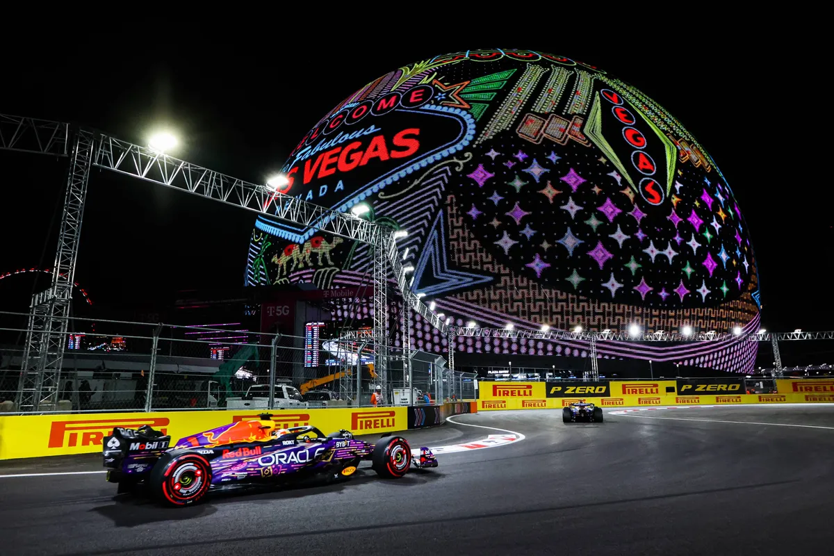 Max Verstappen tijdens de Grand Prix van Las Vegas in 2024
