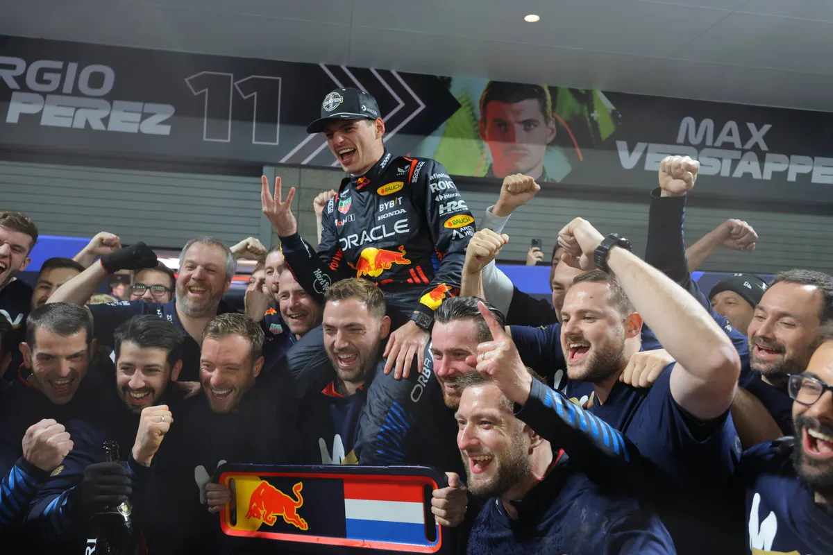 Max Verstappen viert zijn vierde wereldtitel in Las Vegas