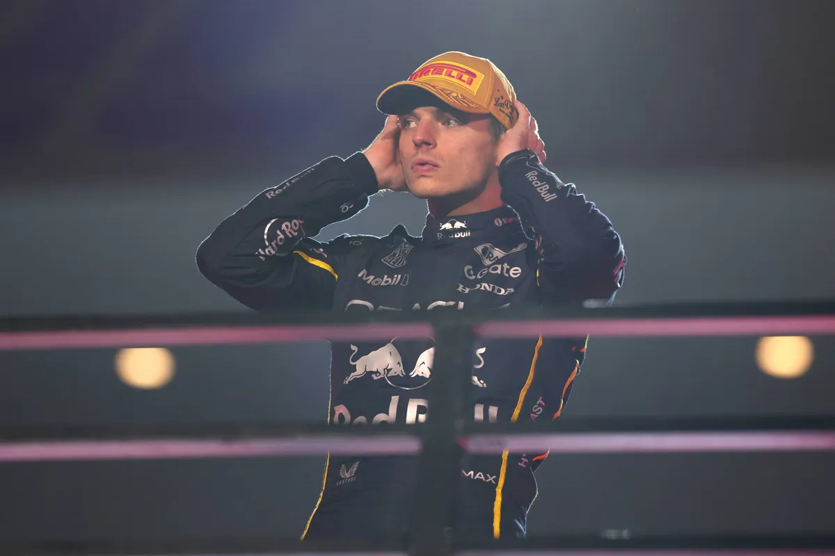 Max Verstappen tijdens de Grand Prix van Las Vegas