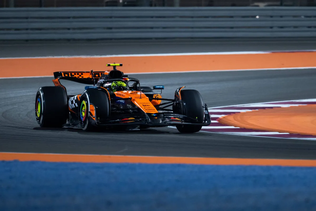 Lando Norris voor McLaren in Qatar
