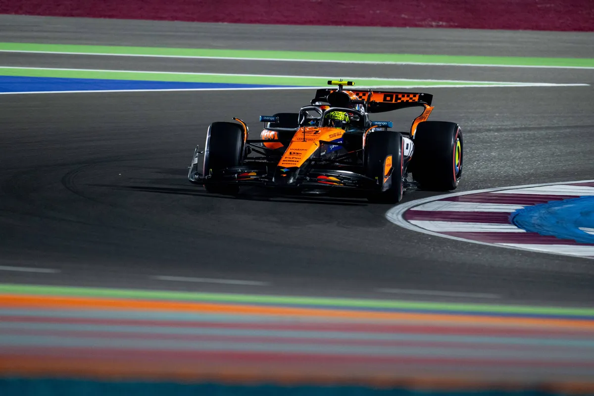 Lando Norris voor McLaren in Qatar