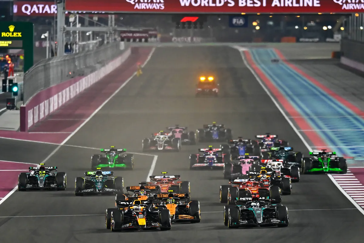 De start van de Formule 1-race in Qatar in 2024