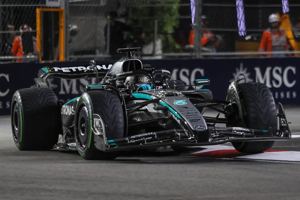 Mercedes-coureur George Russell in Las Vegas