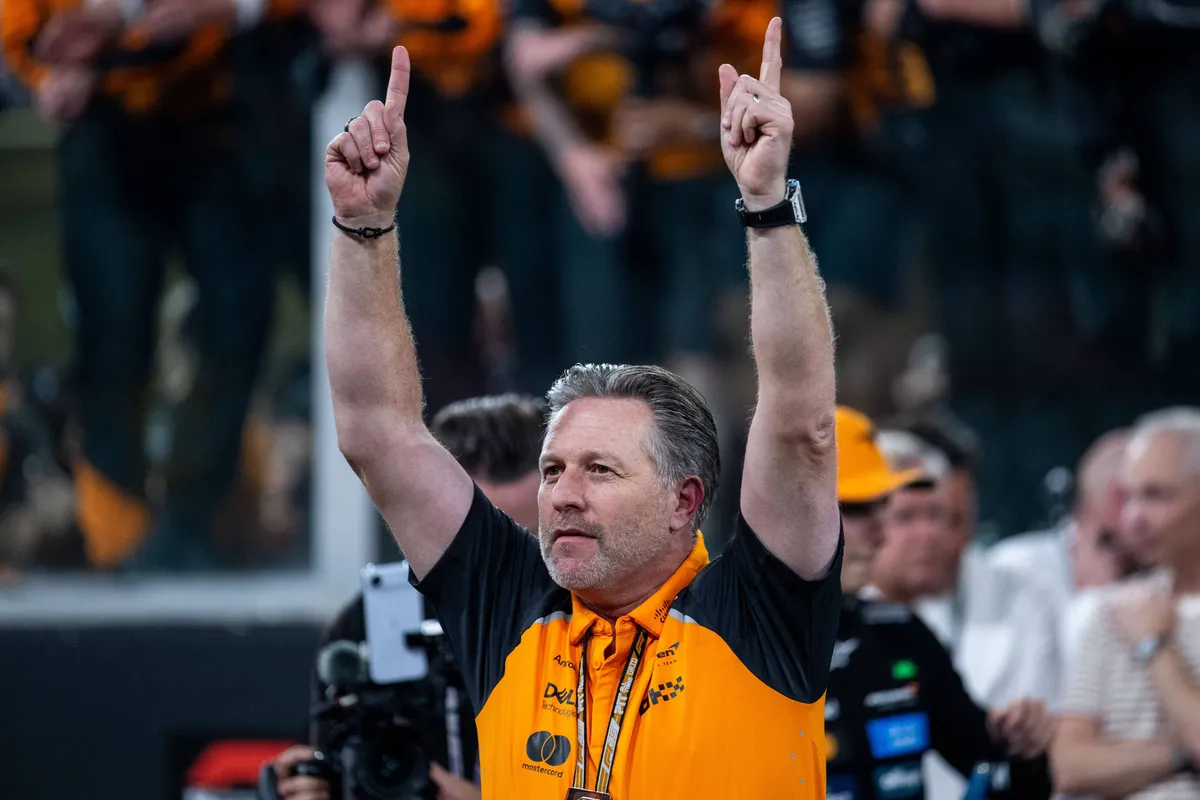 McLaren Zak Brown Abu Dhabi 2025