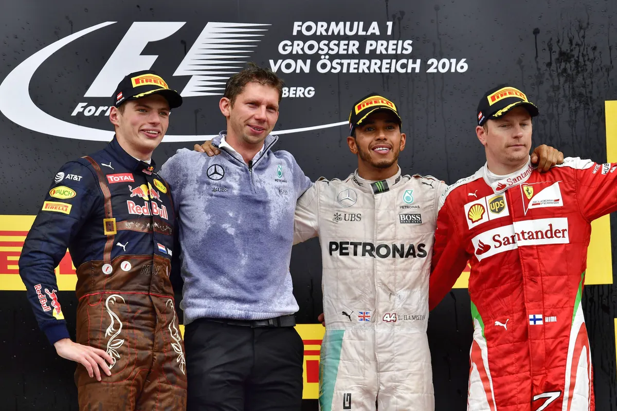 Kimi Raikkonen Max Verstappen Lewis Hamilton James Vowles