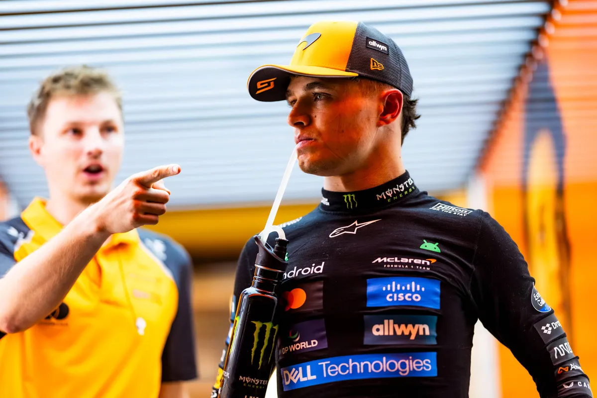 Lando Norris tijdens raceweekend in Abu Dhabi