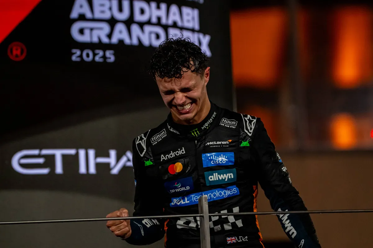 Lando Norris podium abu dhabi