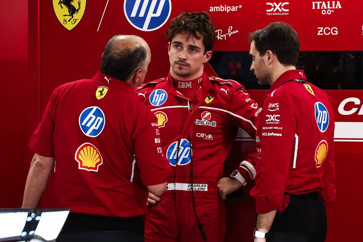 Charles Leclerc Ferrari Garage Qatar
