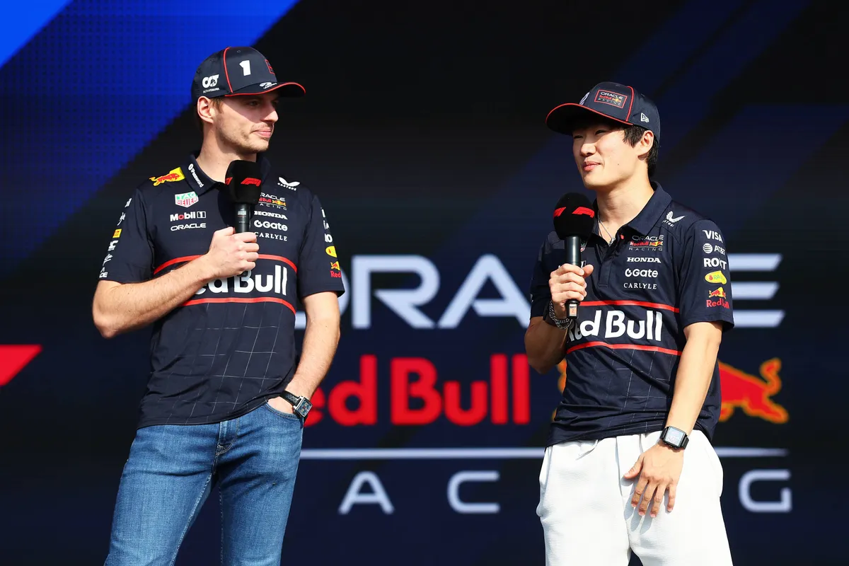 Yuki Tsunoda Max Verstappen Red Bull Racing 2025