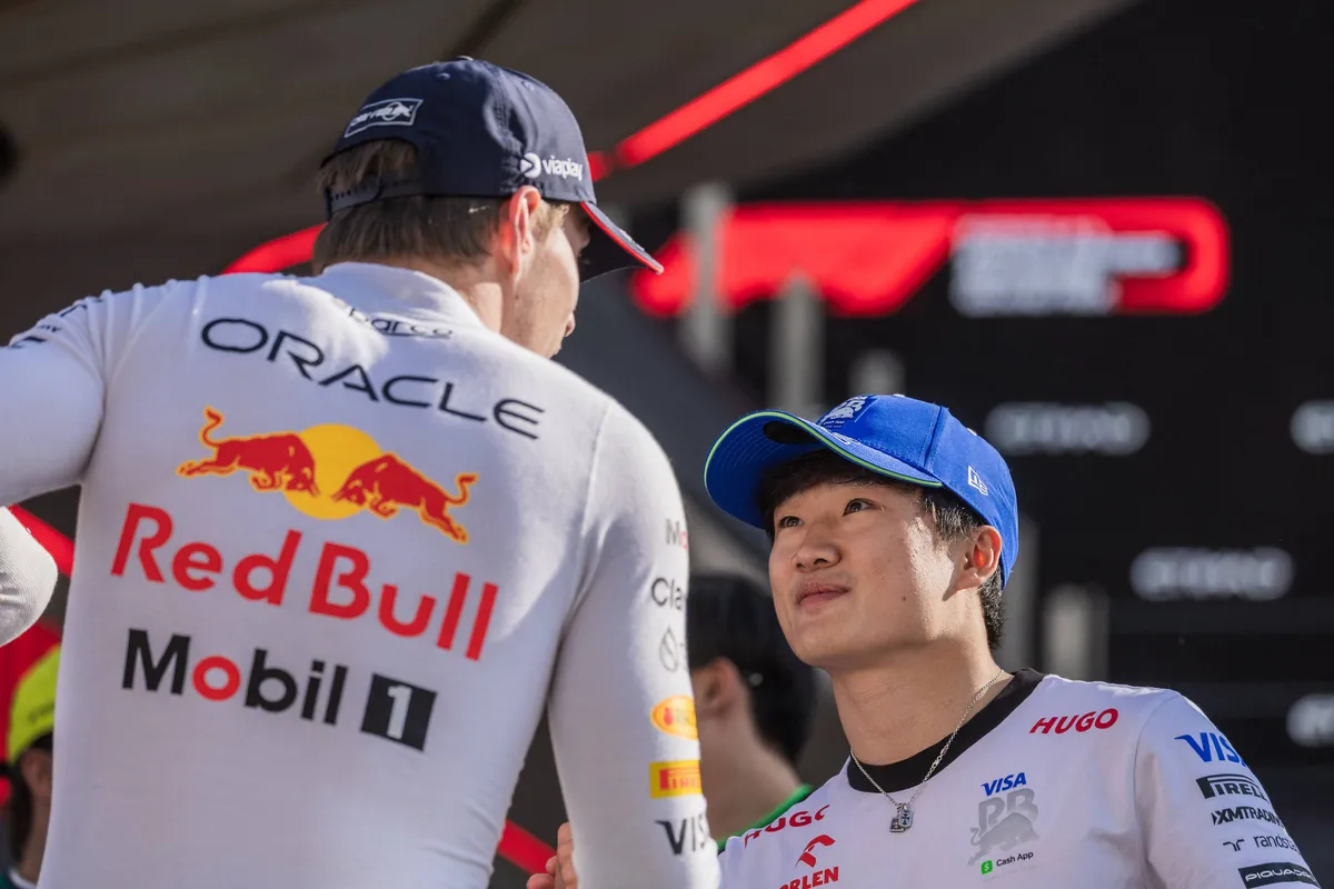 Max Verstappen en Yuki Tsunoda