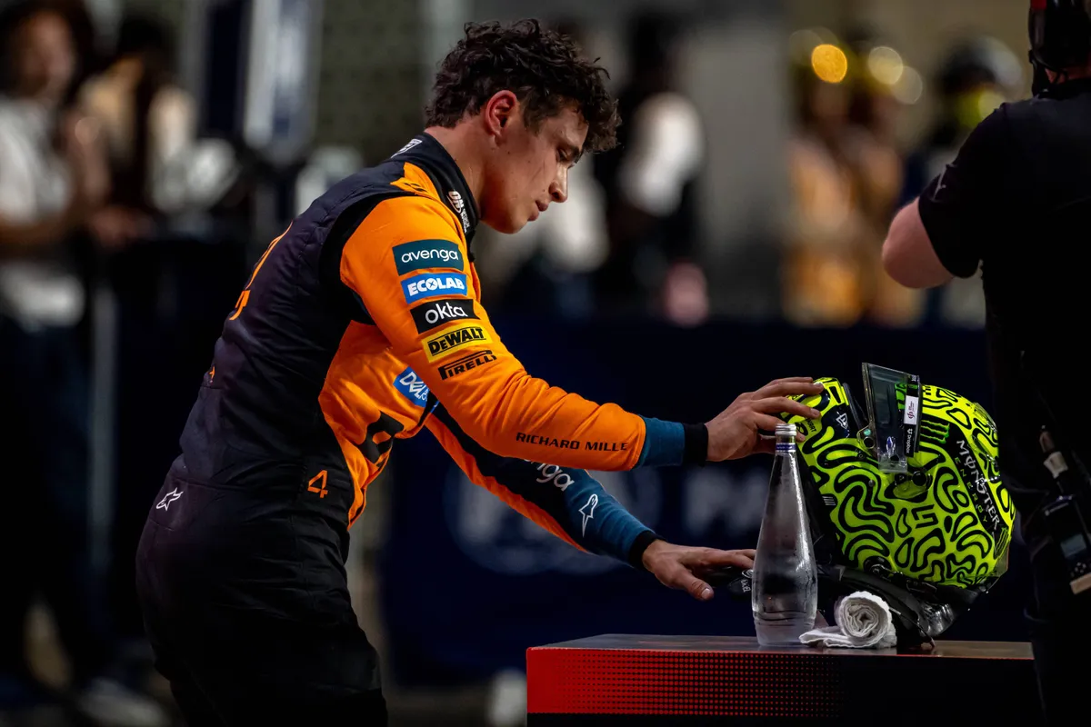 McLaren-coureur Lando Norris na de kwalificatie in Qatar