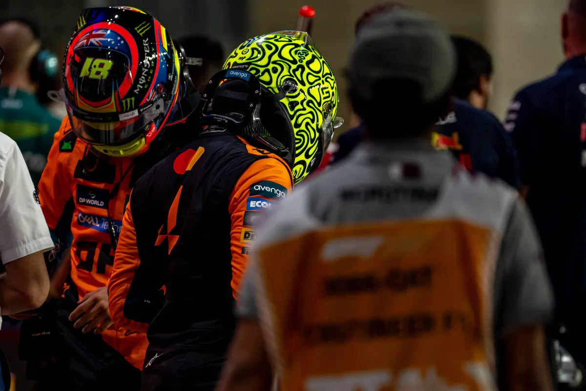 McLaren-coureurs Oscar Piastri en Lando Norris in Qatar