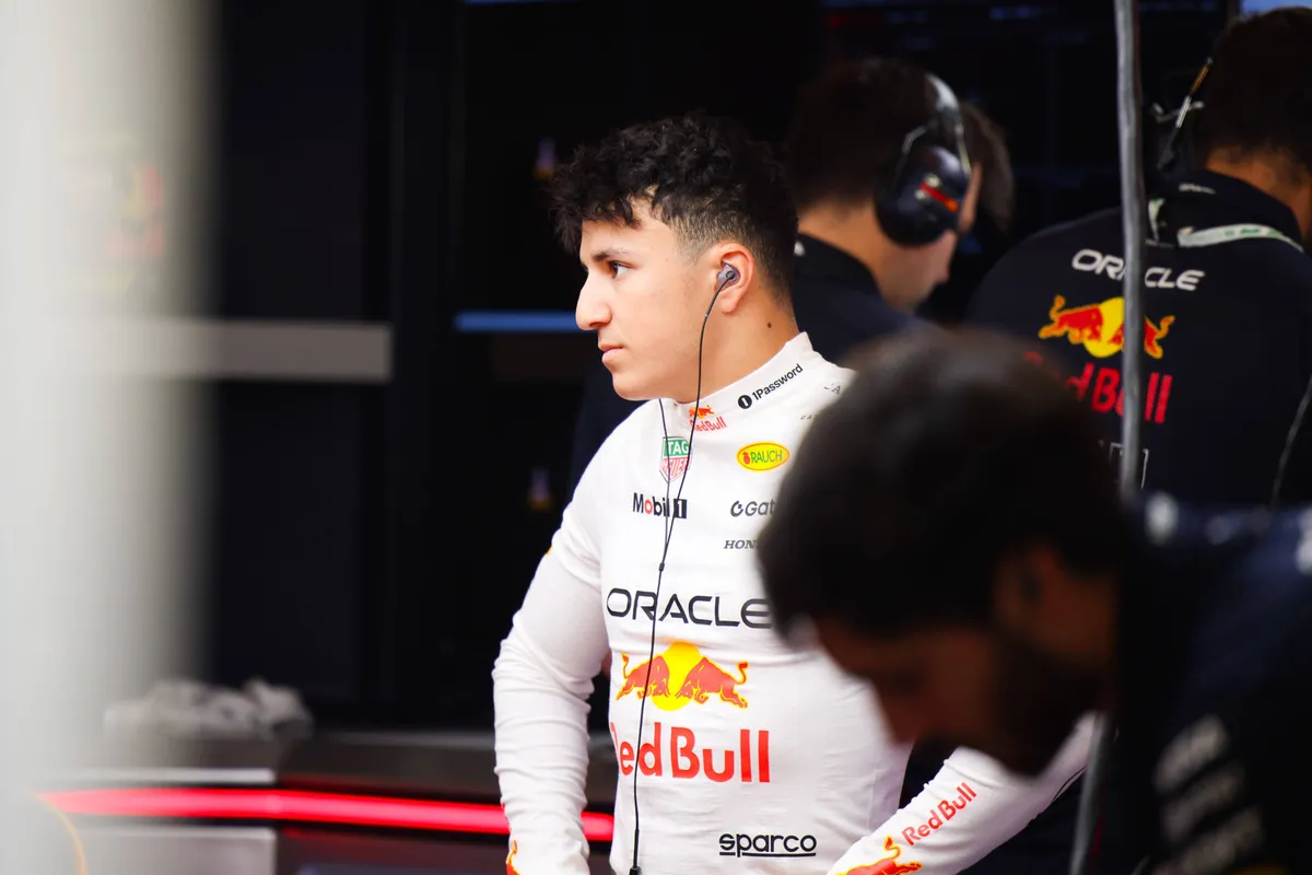 Isack Hadjar Red Bull garage