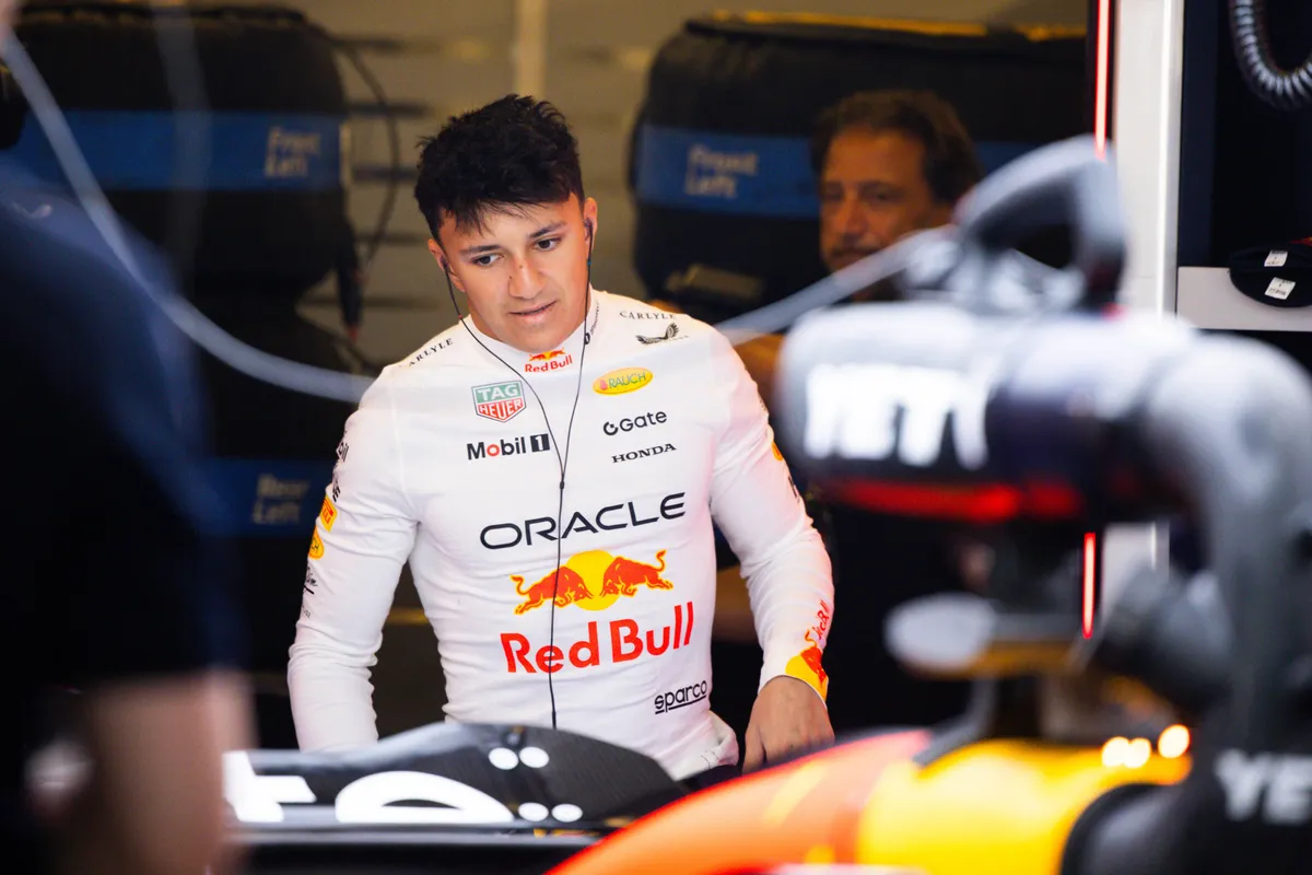 Isack Hadjar Red Bull garage