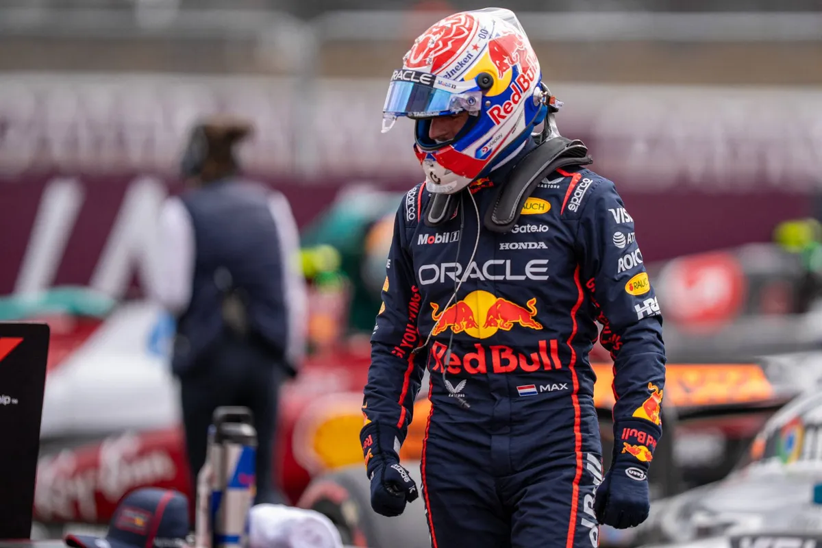 Red Bull-coureur Max Verstappen na de kwalificatie in Groot-Brittannië in 2025