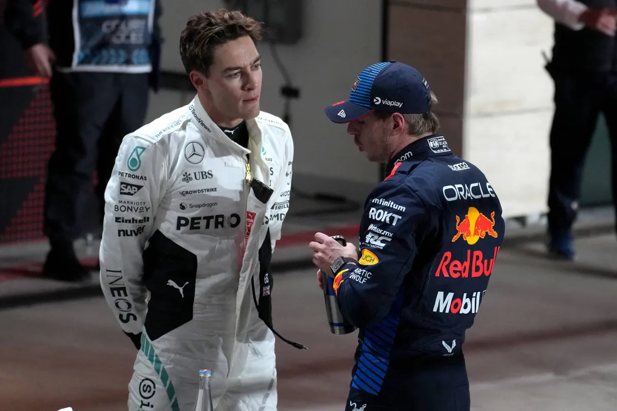 George Russell Max Verstappen Qatar 2024