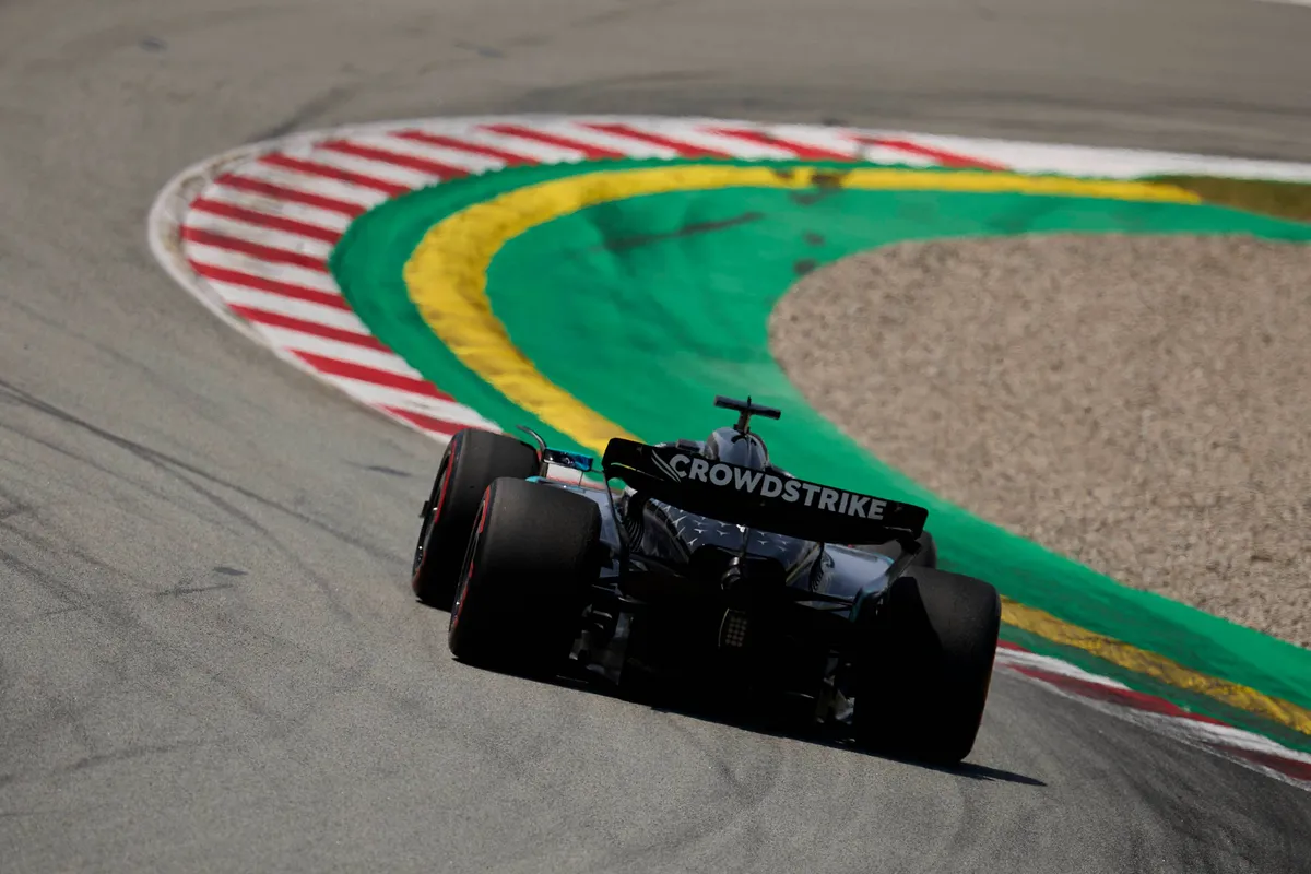 George Russell Mercedes Barcelona