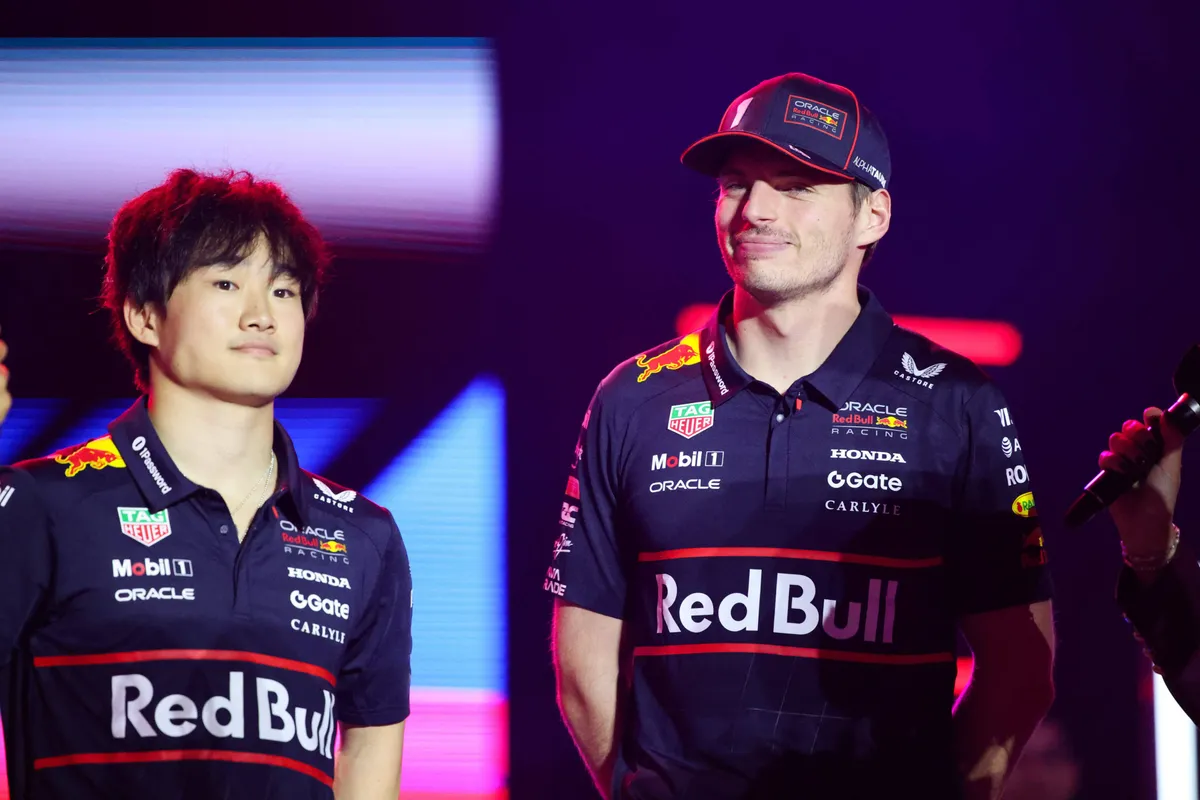 Max Verstappen en Yuki Tsunoda voor Red Bull Racing in 2025