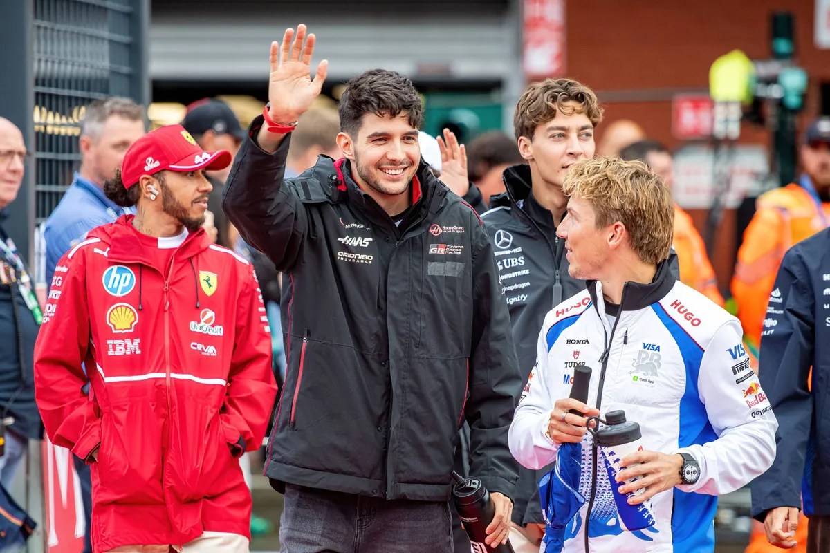 Esteban Ocon Liam Lawson Lewis Hamilton