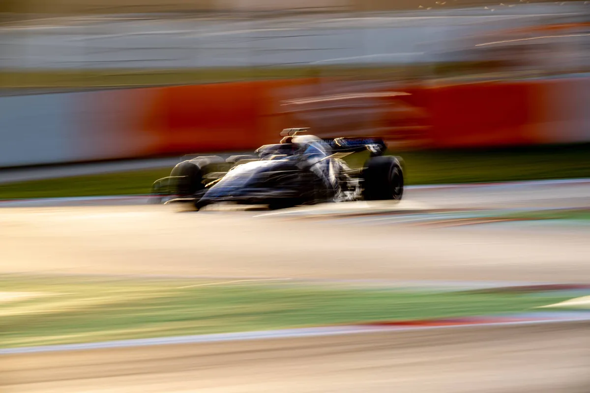 De Williams tijdens de test in Barcelona in 2022