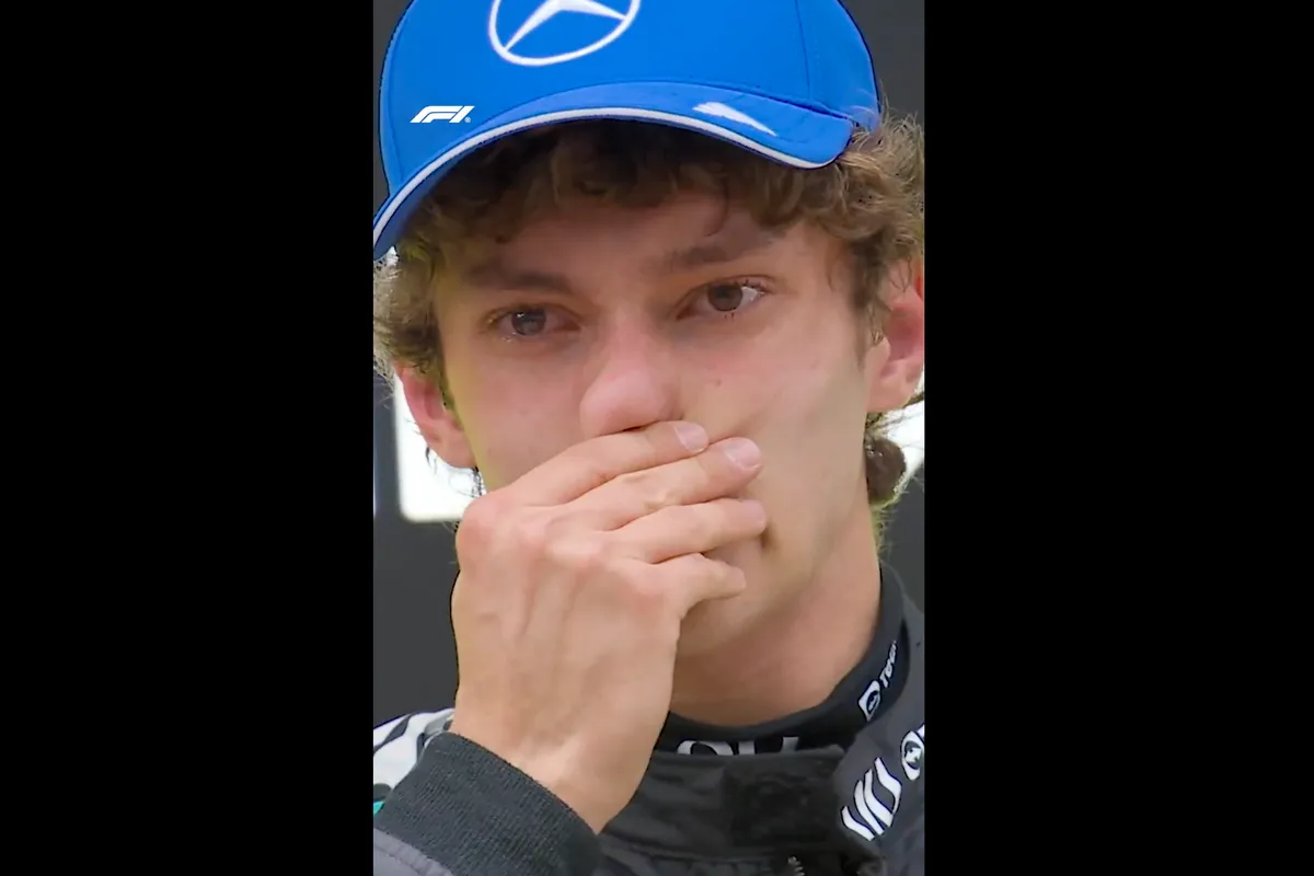 Kimi Antonelli barst in tranen uit na eerste F1-zege